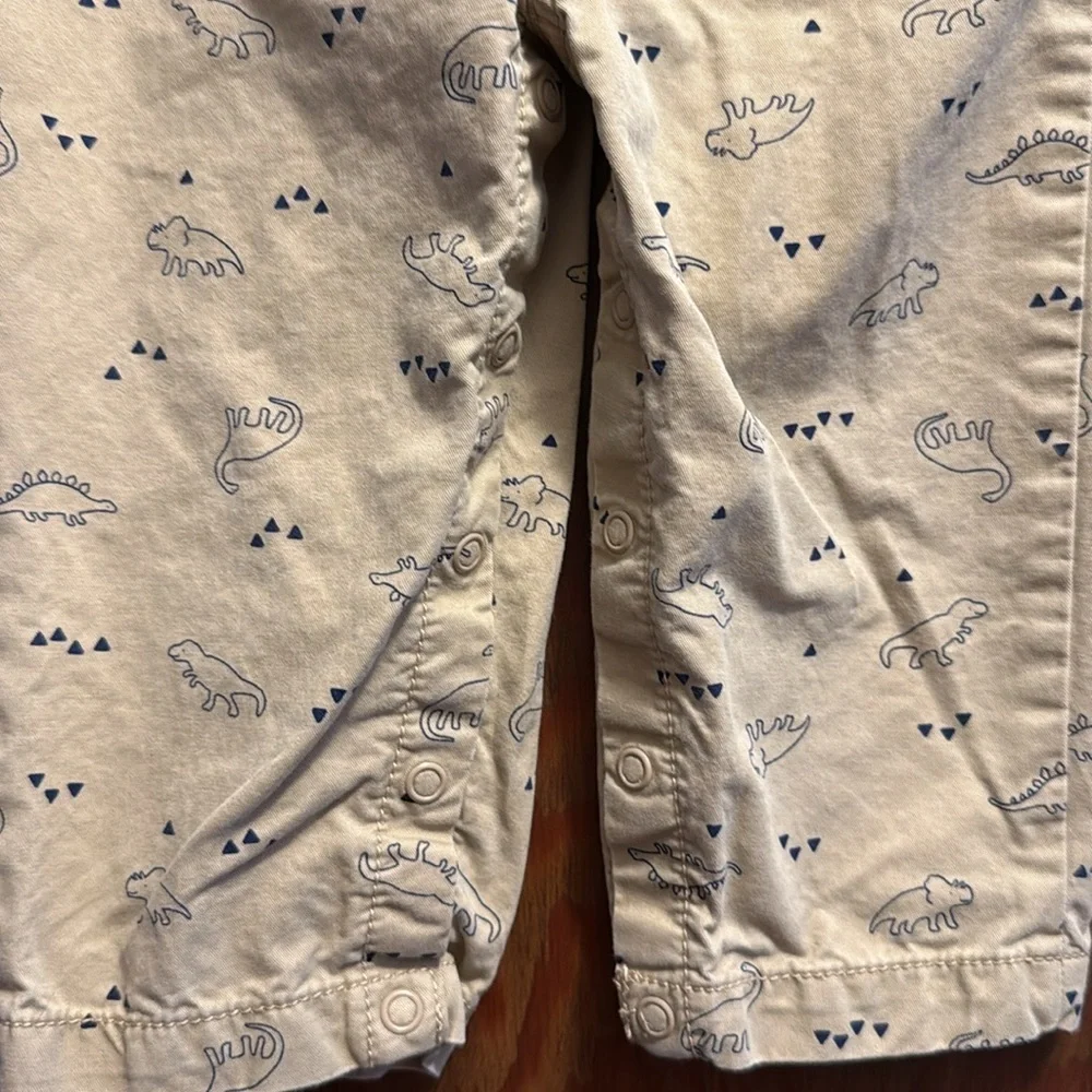 Carter’s Tan Dinosaur Overalls